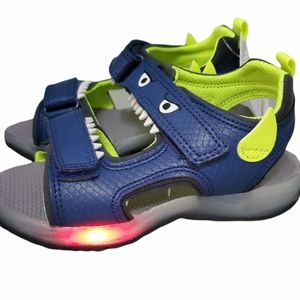 Carter's Toddler Boys Sandal Slip on  Shoes Size 7 8 light up monster